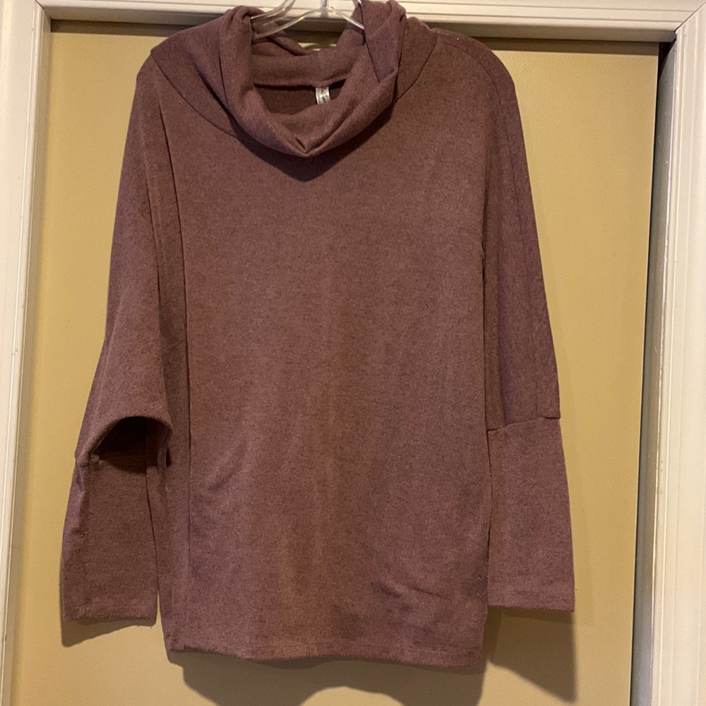 PerSeption Concept Women's XL Cowl Neck Sweater - Mauve